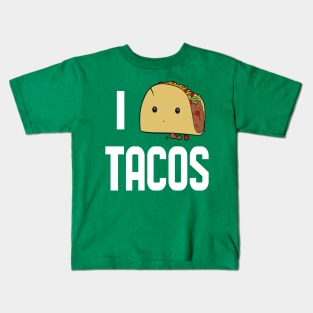 National Crunchy Tacos Day I Love Mexican Food Kids T-Shirt